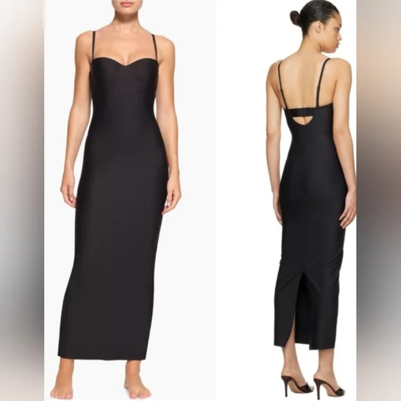 SKIMS Black Strappy Maxi Dress - Picture 2 of 4
